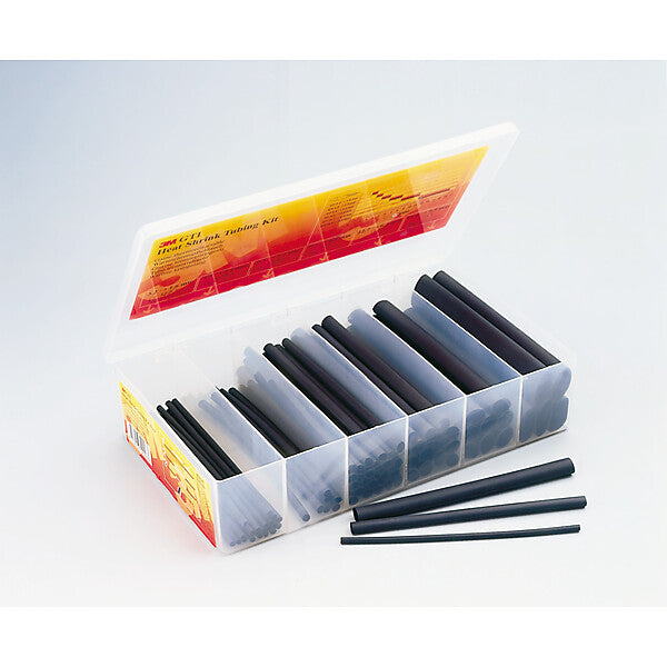 3M Warmschrumpfschlauch Box schwarz Pack+Go.sw.